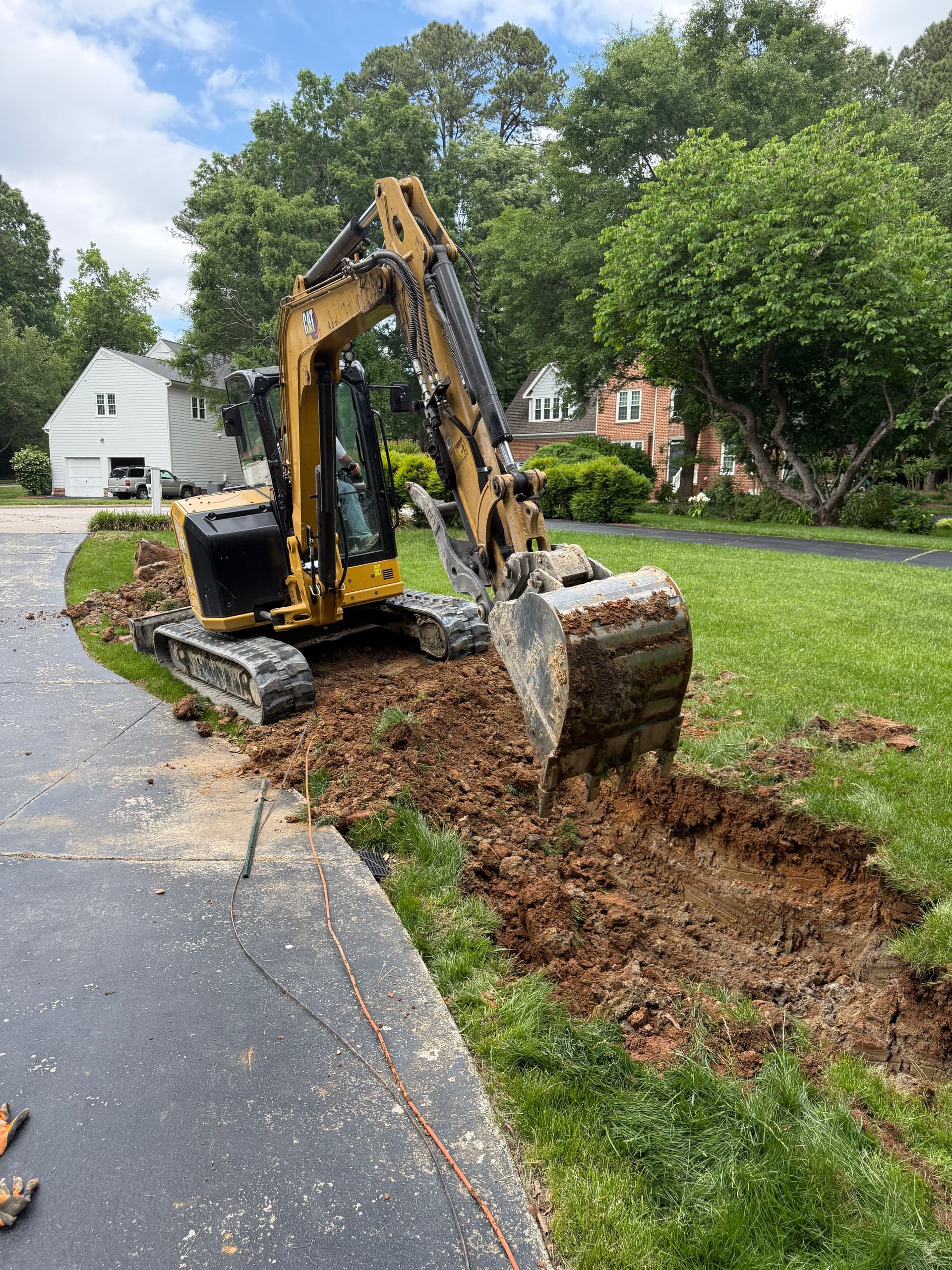 Failed Concrete Pipe Replaced With Proper Drainage Tile image